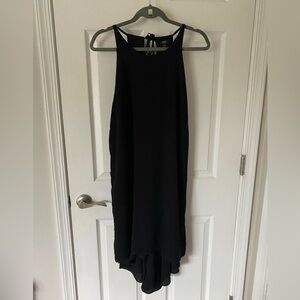 MASSIMO - High-Low black high neck dress XXL